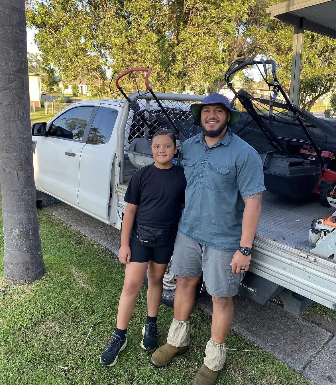 Kelepi Leao and family with the KL truck